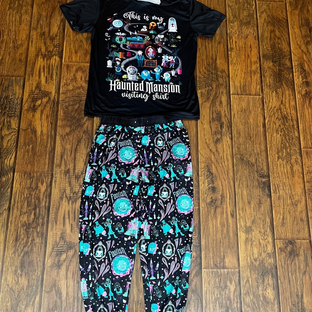 Disney Haunted Mansion Pajama Lounge Set Large Boo Bash Charlie’s Project